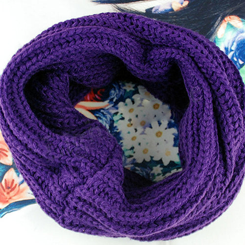 Fashion Unisex Winter Warm Infinity Circle Cable Knit Cowl Neck Long Scarf Shawl