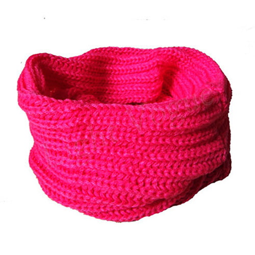 Fashion Unisex Winter Warm Infinity Circle Cable Knit Cowl Neck Long Scarf Shawl