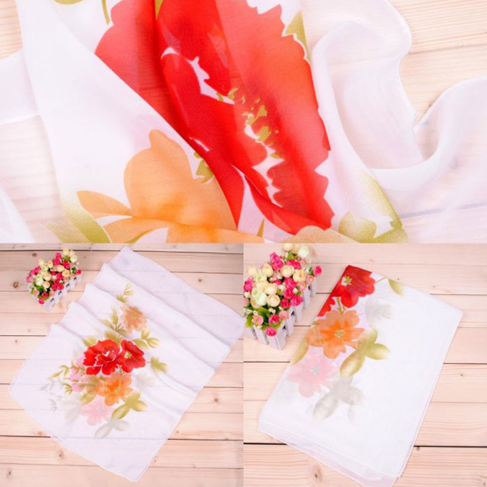 Peony Flower Women Fashion Long Cover Chiffon Wrap Autumn Scarf Xmas Gift