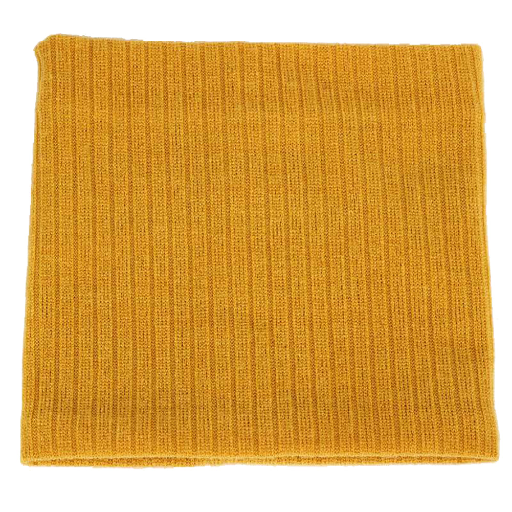 Solid Color Warm Fleece Lining Winter Women Men Knitted Collar O Ring Neck Scarf