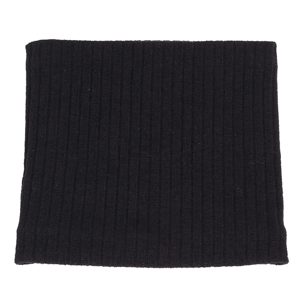 Solid Color Warm Fleece Lining Winter Women Men Knitted Collar O Ring Neck Scarf