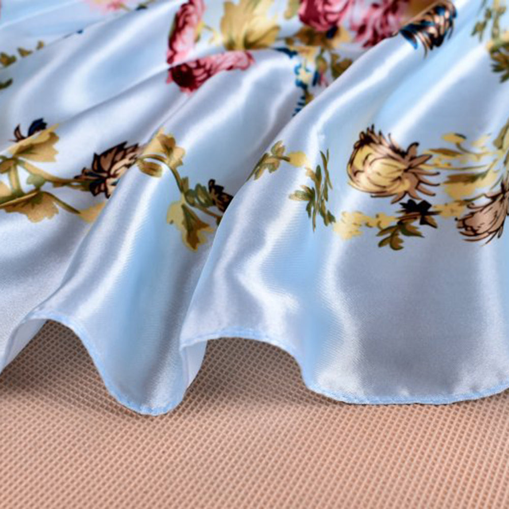 Fashion Peony Flower Autumn Winter Women Square Scarf Neck Cover 90x90cm