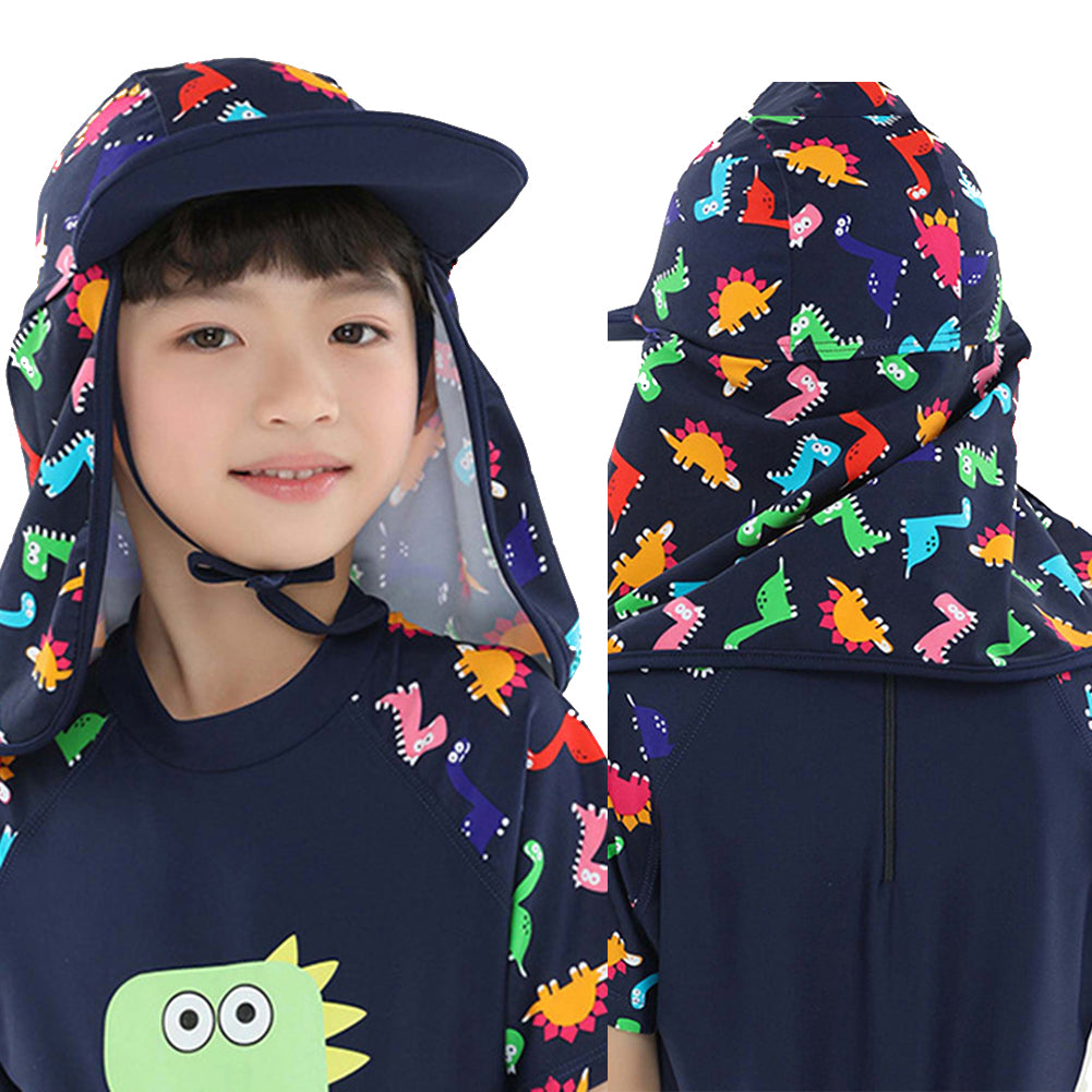 Children Boys Girls Cartoon Animal Sun Hat Kids Outdoor Vacation Beach Flap Cap