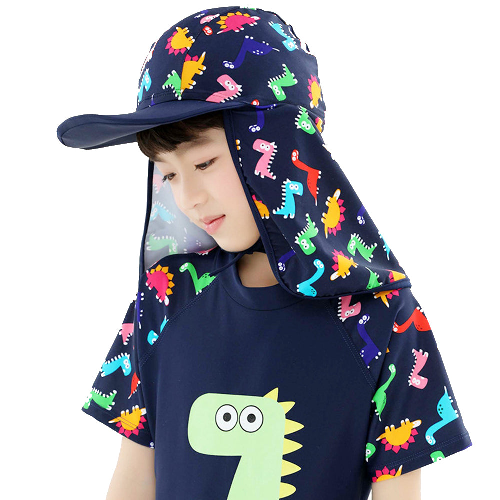Children Boys Girls Cartoon Animal Sun Hat Kids Outdoor Vacation Beach Flap Cap
