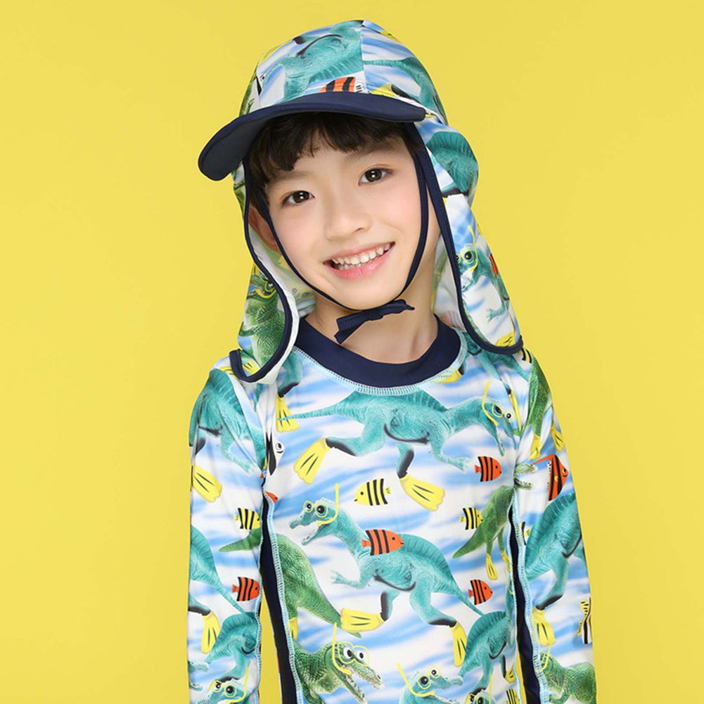 Children Boys Girls Cartoon Animal Sun Hat Kids Outdoor Vacation Beach Flap Cap