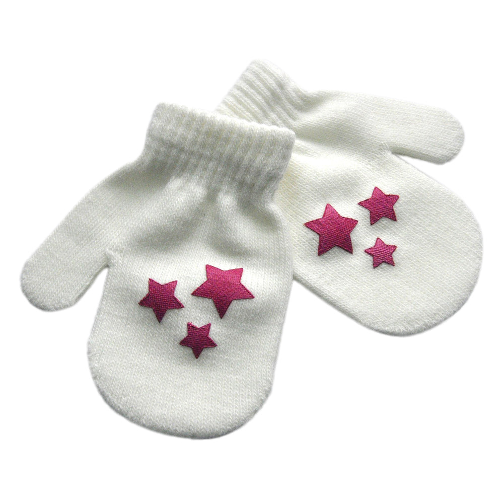 Baby Kid Star Heart Pattern Fashion Gloves Boys Girls Winter Warm Knitted Mitten
