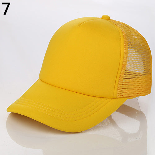 Unisex Attractive Baseball Cap Trucker Mesh Blank Visor Adjustable Sun Hat