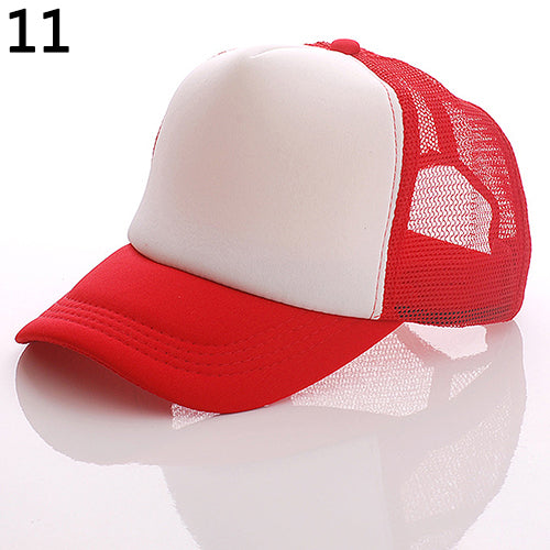 Unisex Attractive Baseball Cap Trucker Mesh Blank Visor Adjustable Sun Hat