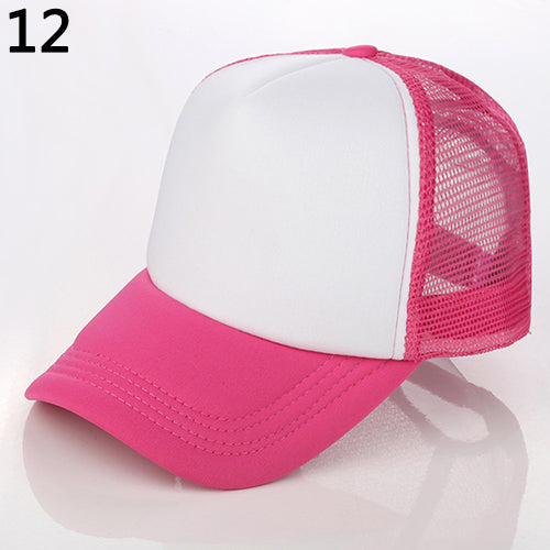 Unisex Attractive Baseball Cap Trucker Mesh Blank Visor Adjustable Sun Hat