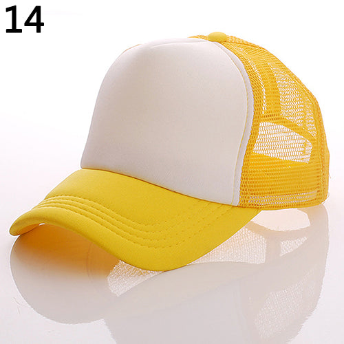 Unisex Attractive Baseball Cap Trucker Mesh Blank Visor Adjustable Sun Hat
