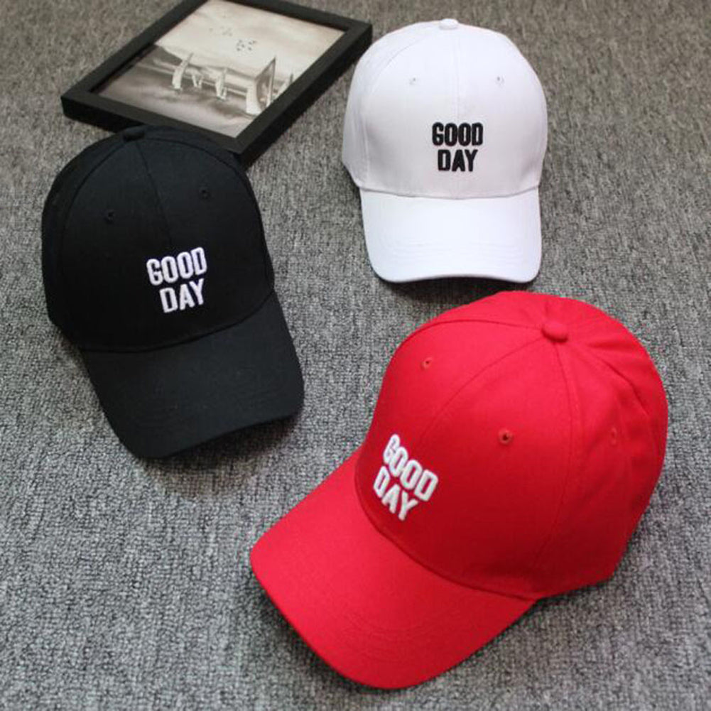 Good Day Letter Embroidered Hip Hop Baseball Cap Snapback Unisex Outdoor Sun Hat