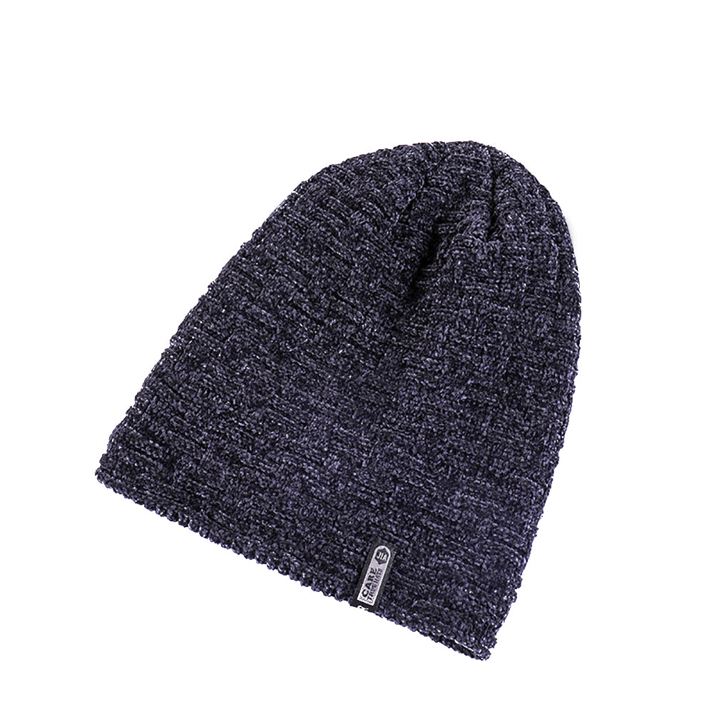 Winter Outdoor Men Beanie Knitted Cap Fashion Solid Color Warm Keeper Skull Hat
