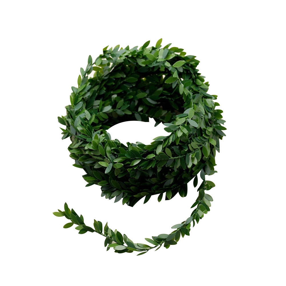 Artificial Green Leaves Hairband Vine Wreath DIY Rattan Hair Decor Headband