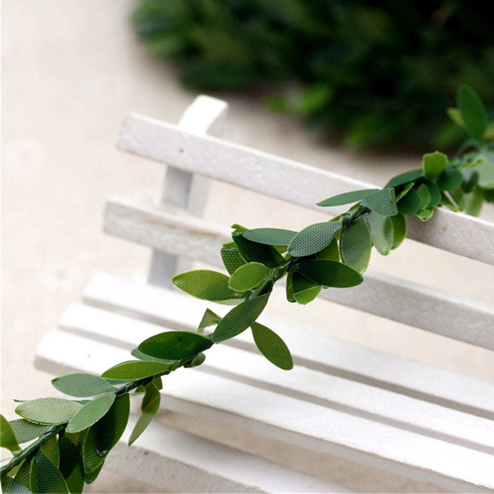 Artificial Green Leaves Hairband Vine Wreath DIY Rattan Hair Decor Headband