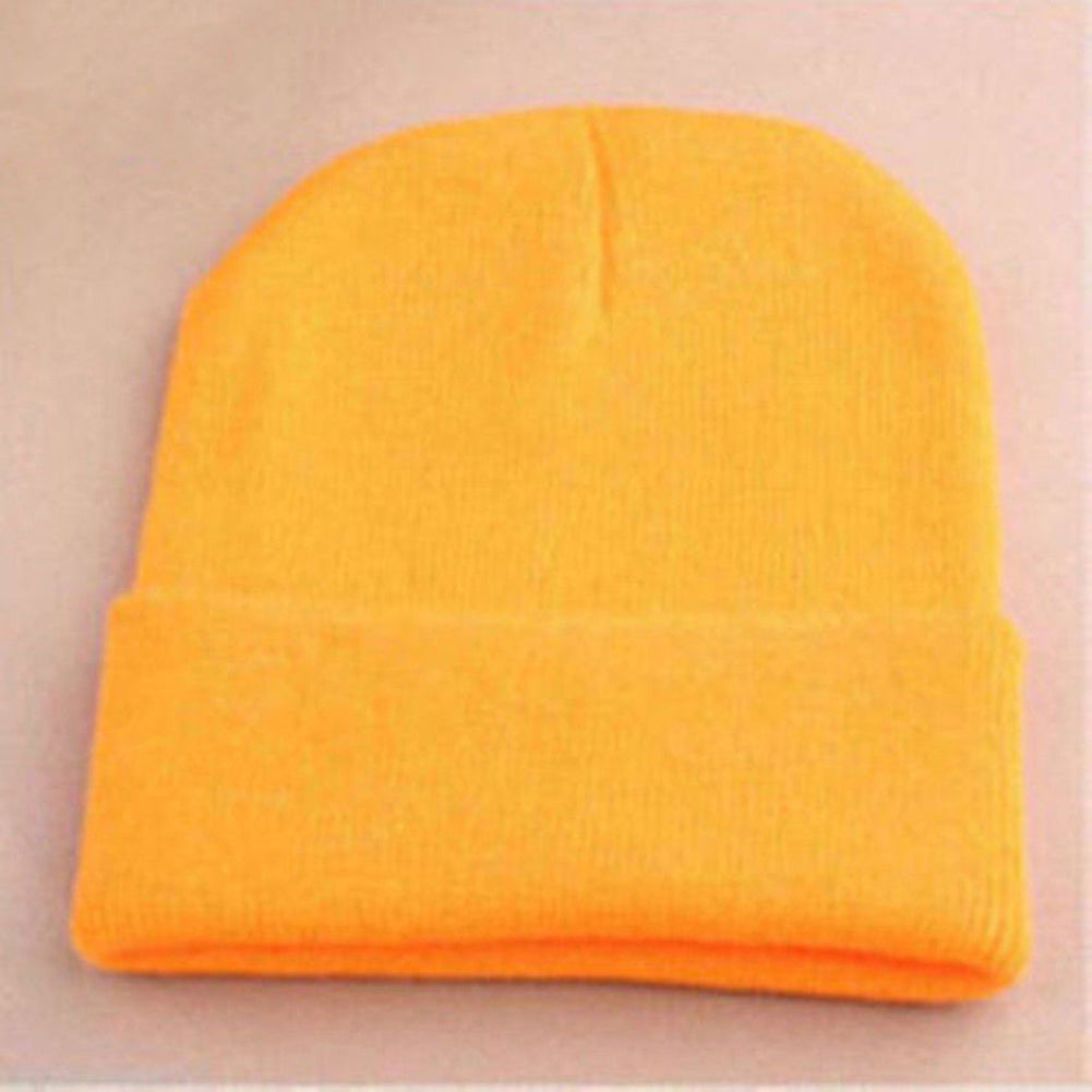 Fashion Men's Women Solid Color Beanie Knitted Hip-Hop Winter Warm Dance Hat