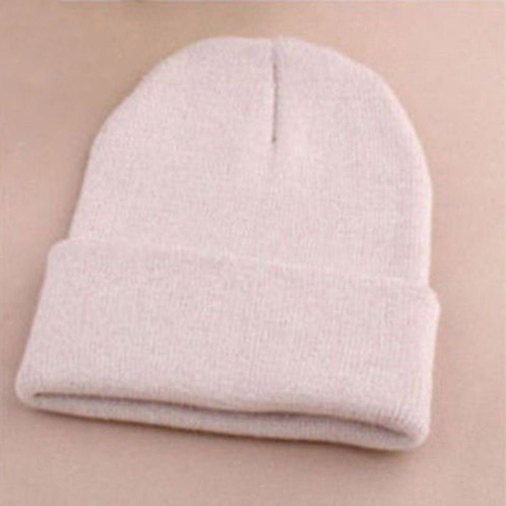 Fashion Men's Women Solid Color Beanie Knitted Hip-Hop Winter Warm Dance Hat