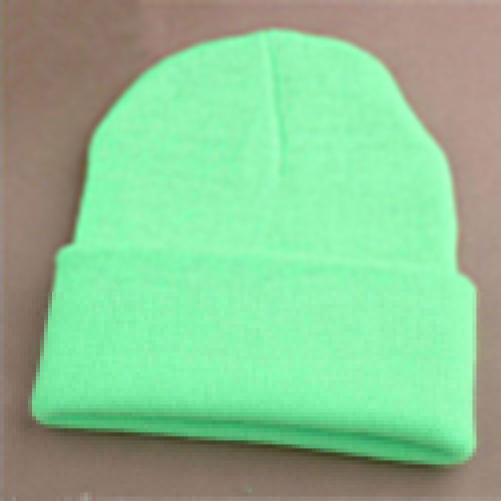 Fashion Men's Women Solid Color Beanie Knitted Hip-Hop Winter Warm Dance Hat