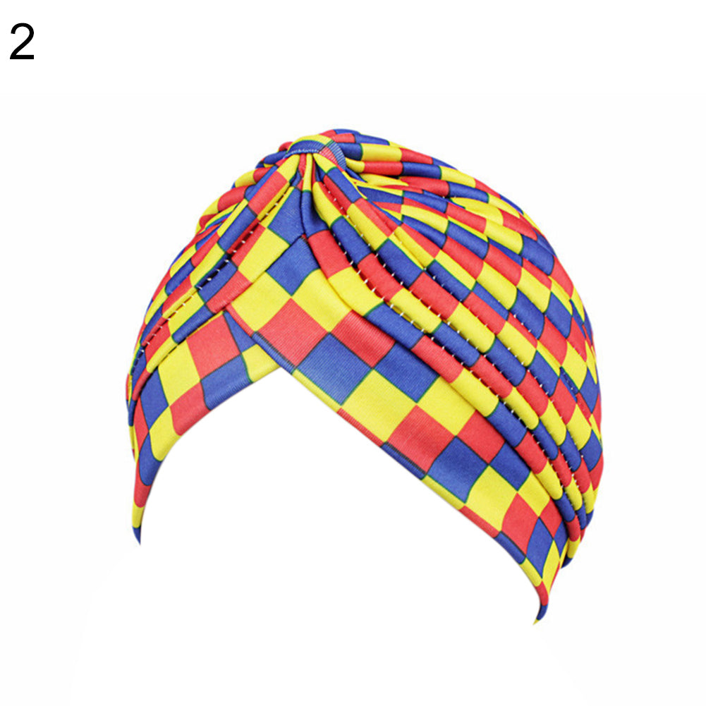 Fashion Rainbow Color Leopard Women Muslim Hijab Turban Head Wrap Hat Beanie Cap