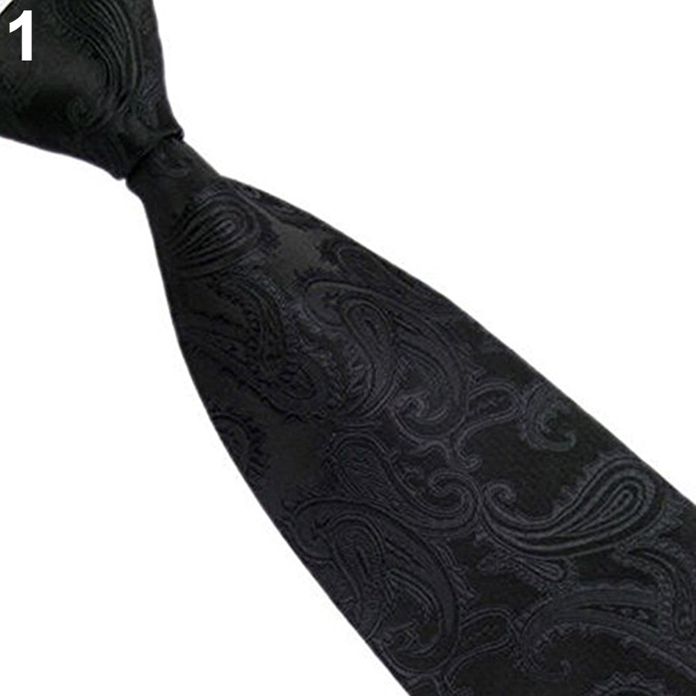 Men Fashion Paisley Floral Pattern Business Wedding Party Suit Tie Necktie