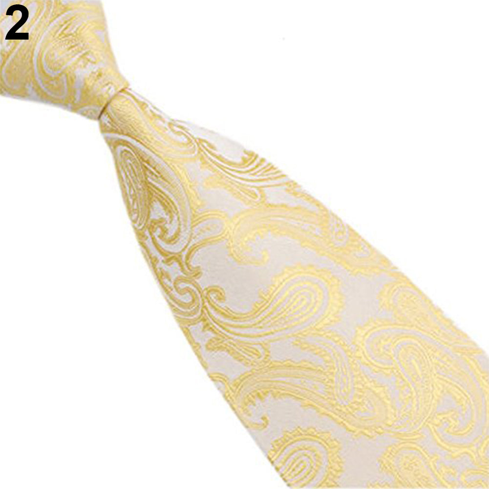 Men Fashion Paisley Floral Pattern Business Wedding Party Suit Tie Necktie