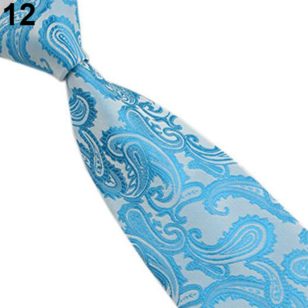 Men Fashion Paisley Floral Pattern Business Wedding Party Suit Tie Necktie