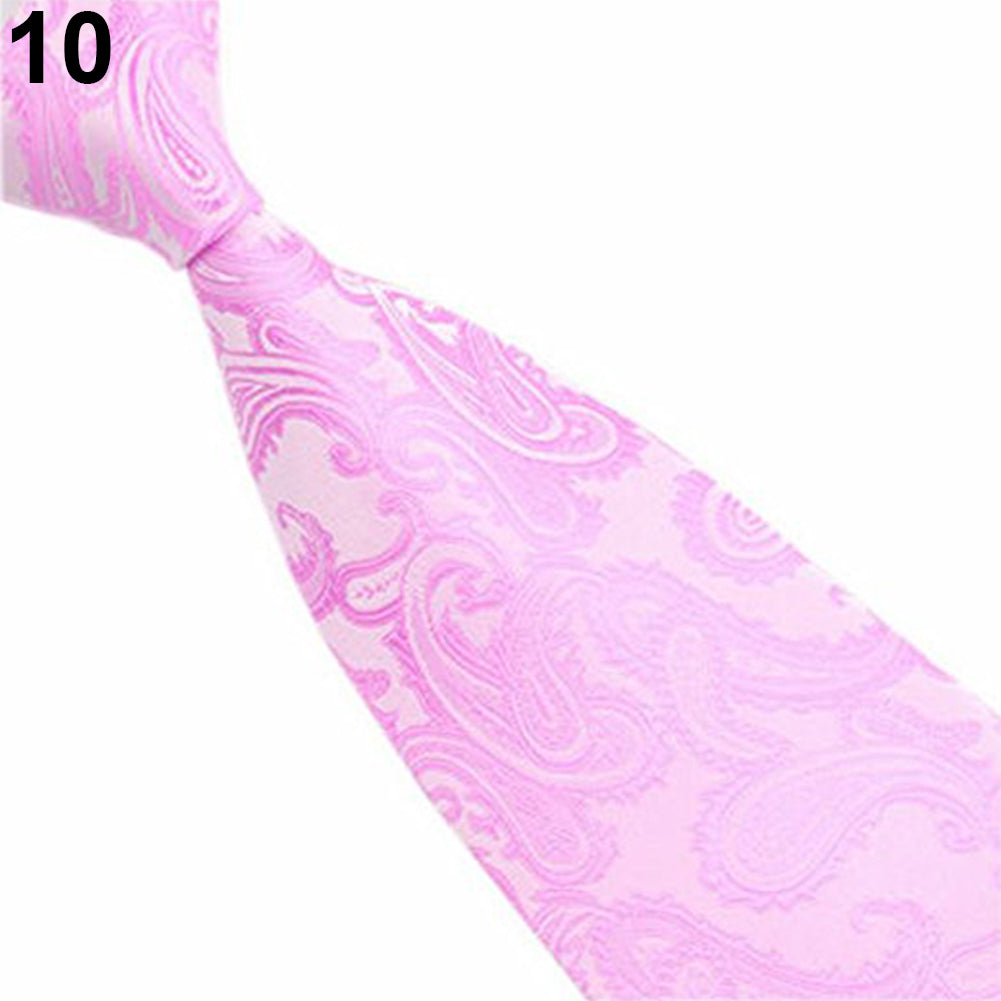 Men Fashion Paisley Floral Pattern Business Wedding Party Suit Tie Necktie