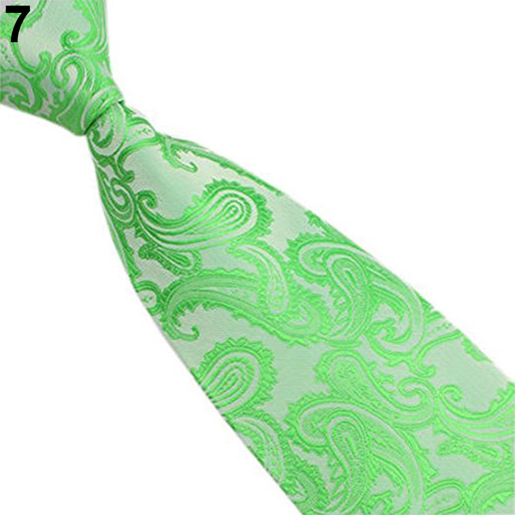 Men Fashion Paisley Floral Pattern Business Wedding Party Suit Tie Necktie