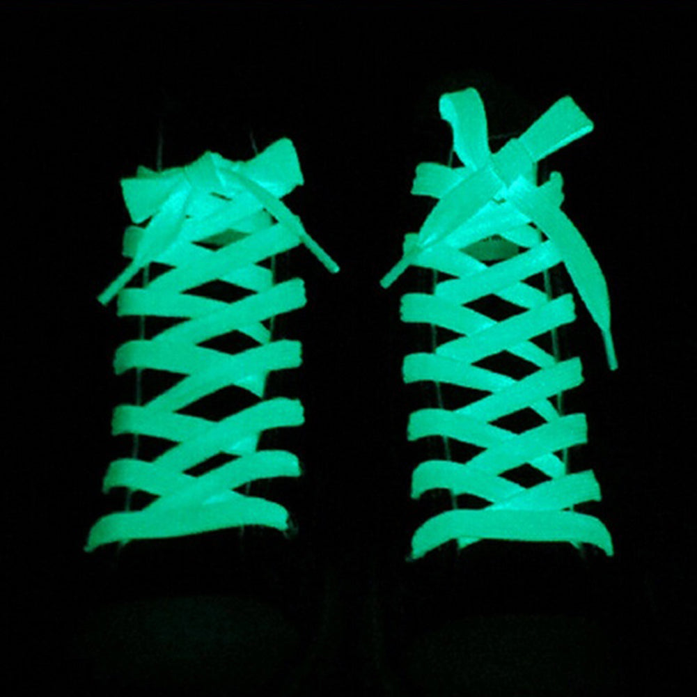 1 Pair Sport Shoes Lace Polyester Neon Color Luminous Fluorescent Shoelaces