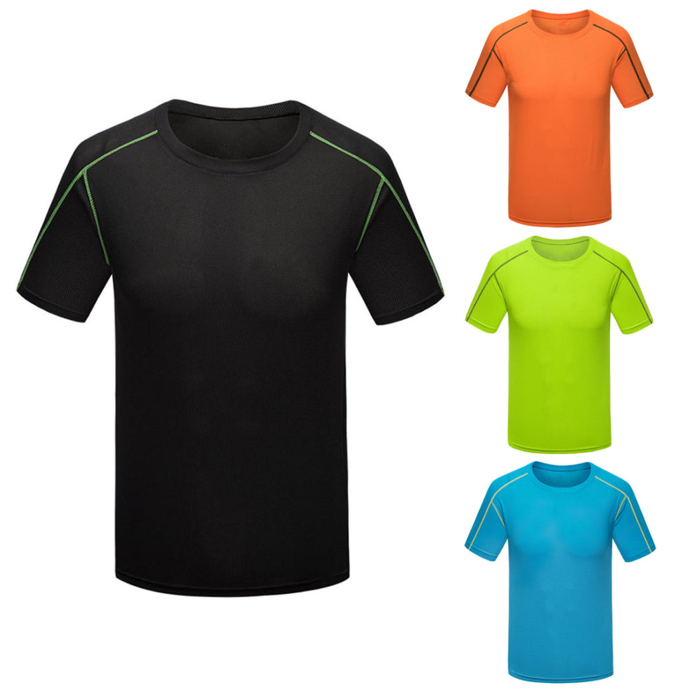 Quick Drying Breathable Sports Men Outdoors Gym Cotton Summer Top Tee T-shirt