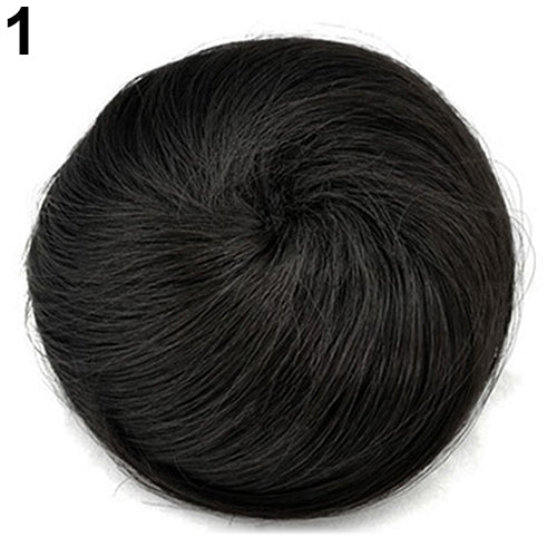 1Pc Women's Synthetic Fiber Hairpiece Hair Extension False Fake Hair Bun Wig