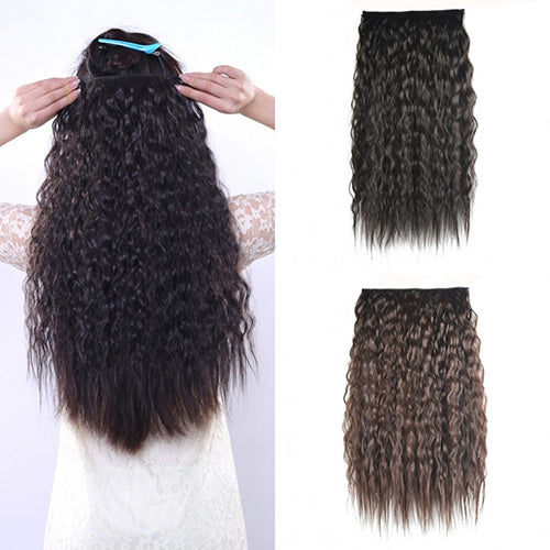 Sexy Long Gradient Color Party Women Wavy Curly Clip-in Hair Extension 60cm