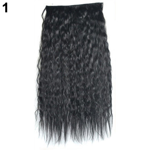 Sexy Long Gradient Color Party Women Wavy Curly Clip-in Hair Extension 60cm