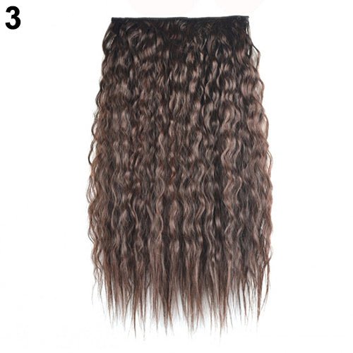 Sexy Long Gradient Color Party Women Wavy Curly Clip-in Hair Extension 60cm