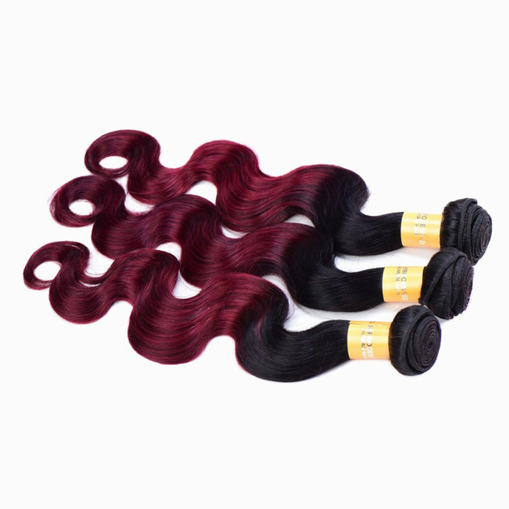 Brazilian Girls Long Wavy Ombre Human Hair Natural Curly Wig Hair Extension