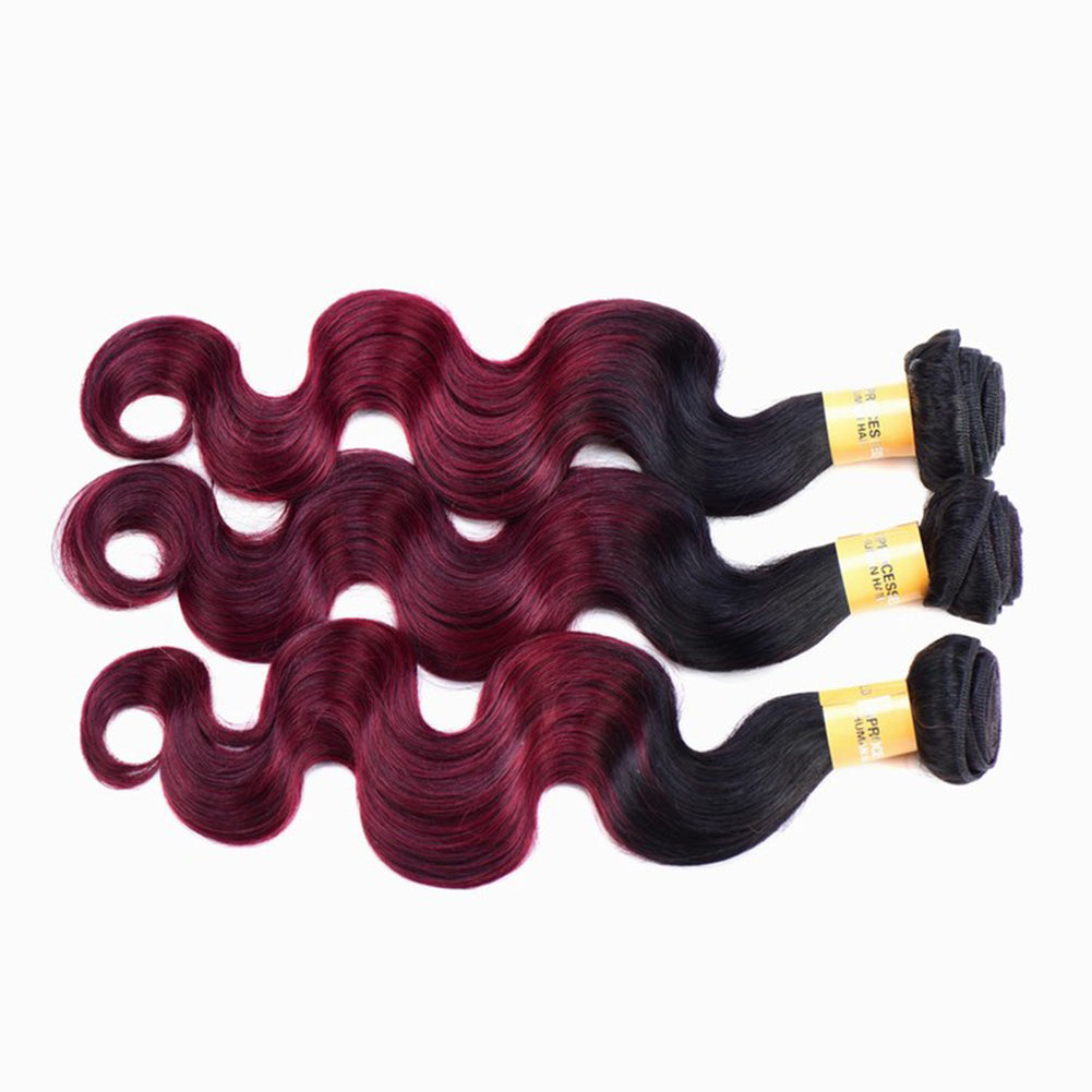 Brazilian Girls Long Wavy Ombre Human Hair Natural Curly Wig Hair Extension