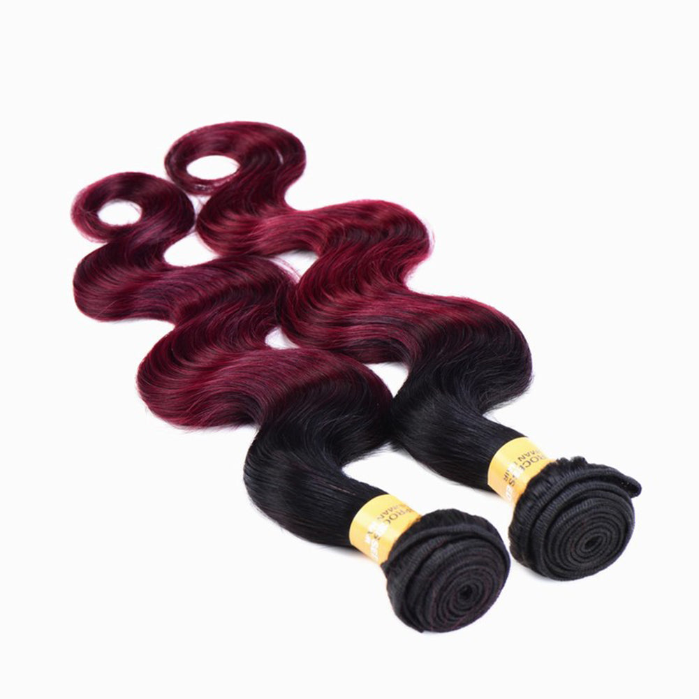 Brazilian Girls Long Wavy Ombre Human Hair Natural Curly Wig Hair Extension