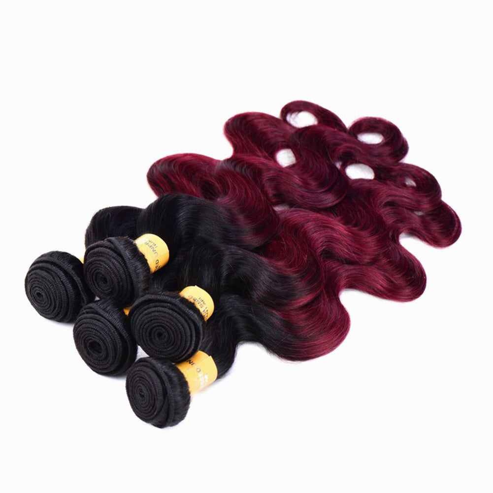 Brazilian Girls Long Wavy Ombre Human Hair Natural Curly Wig Hair Extension