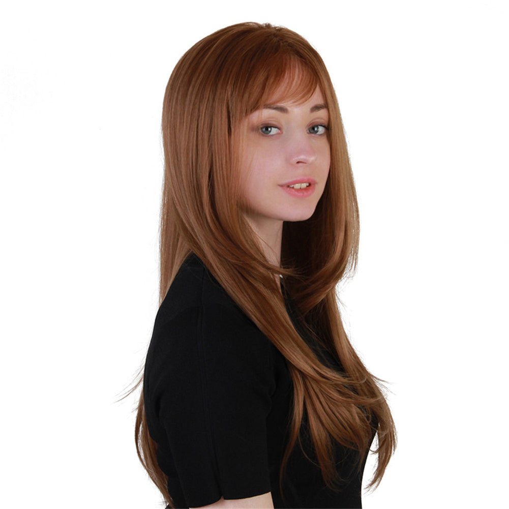 Fashion Air Bangs Long Wig Women Natural Synthetic Fiber Party Cosplay Hairpiece
