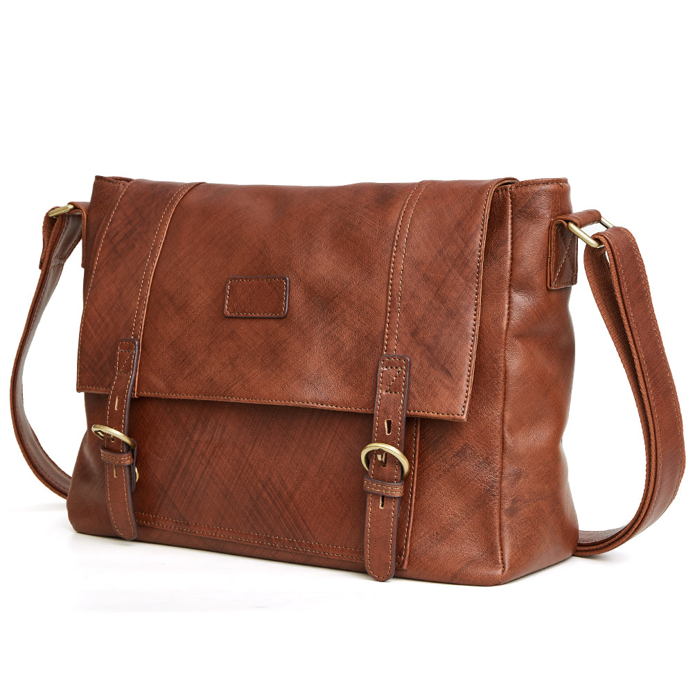 Male Genuine Leather Bag Casual Handbags Vintage Cowhide Briefcase Shoulder Business Bags