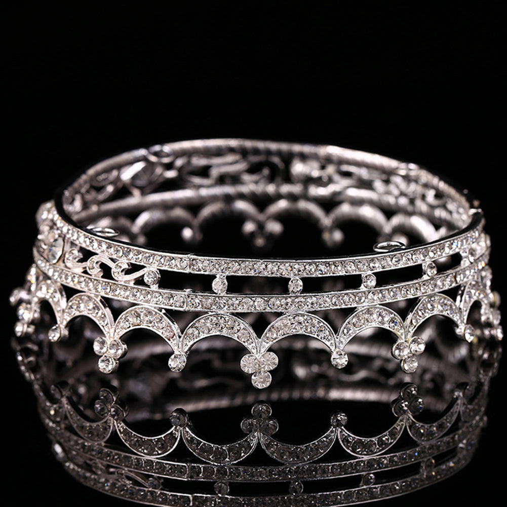 Baroque Full Sparkly Rhinestone Wedding Pageant Tiara Crown Princess Headwear