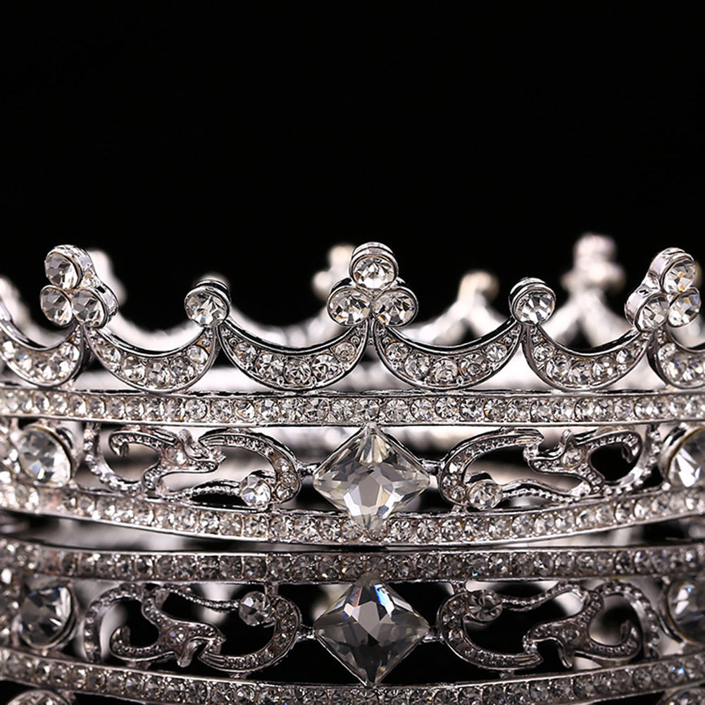 Baroque Full Sparkly Rhinestone Wedding Pageant Tiara Crown Princess Headwear