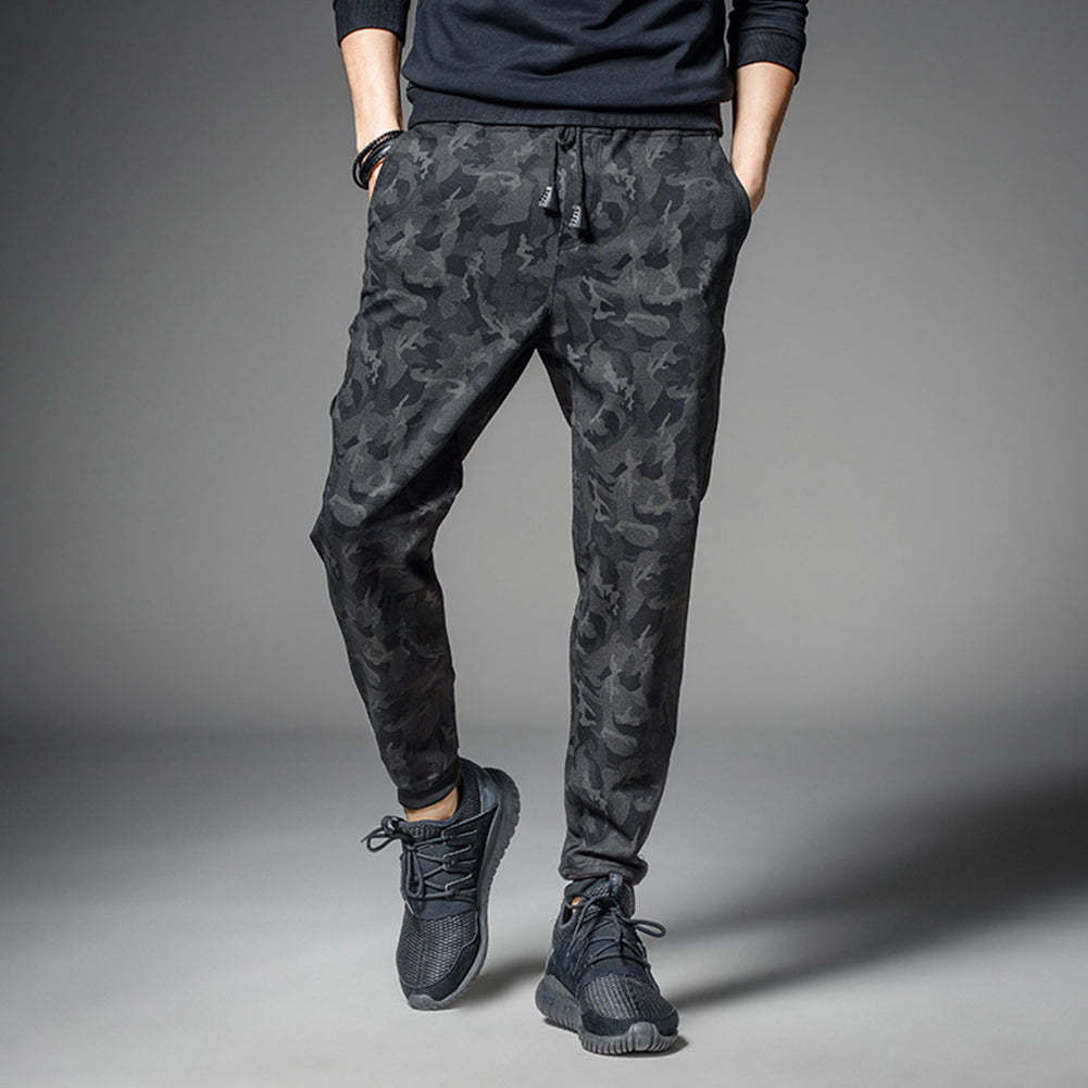 Men's Fashion Floral Camouflage Slim Joggers Trousers Pencil Pants Sweatpants