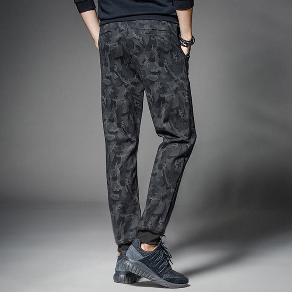 Men's Fashion Floral Camouflage Slim Joggers Trousers Pencil Pants Sweatpants