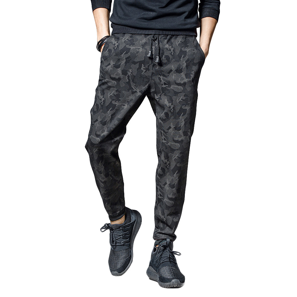 Men's Fashion Floral Camouflage Slim Joggers Trousers Pencil Pants Sweatpants