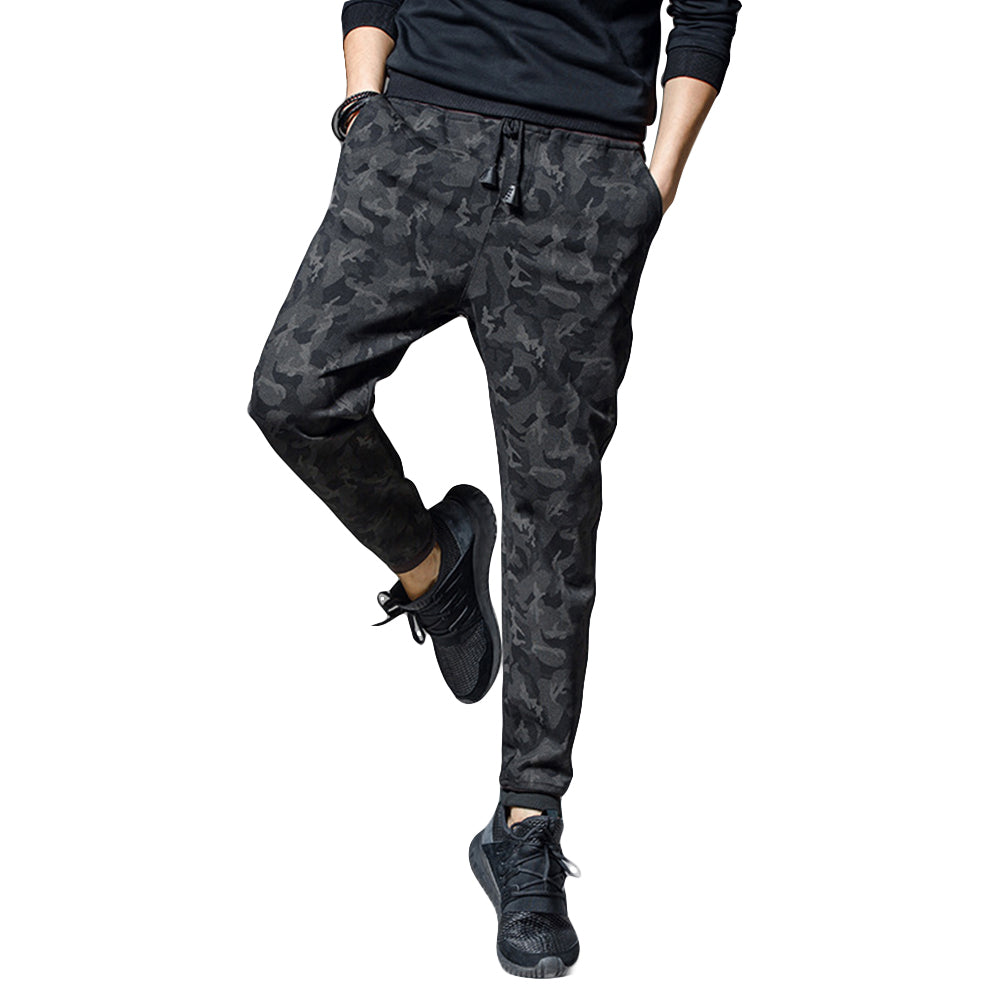 Men's Fashion Floral Camouflage Slim Joggers Trousers Pencil Pants Sweatpants