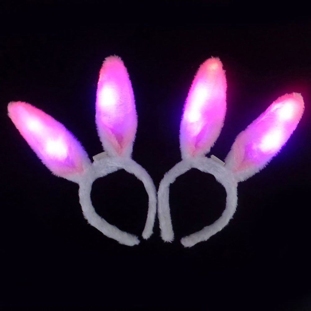 Rabbit Ear Light Hair Hoop Party Birthday Decoration Headwear Photo Prop Gift