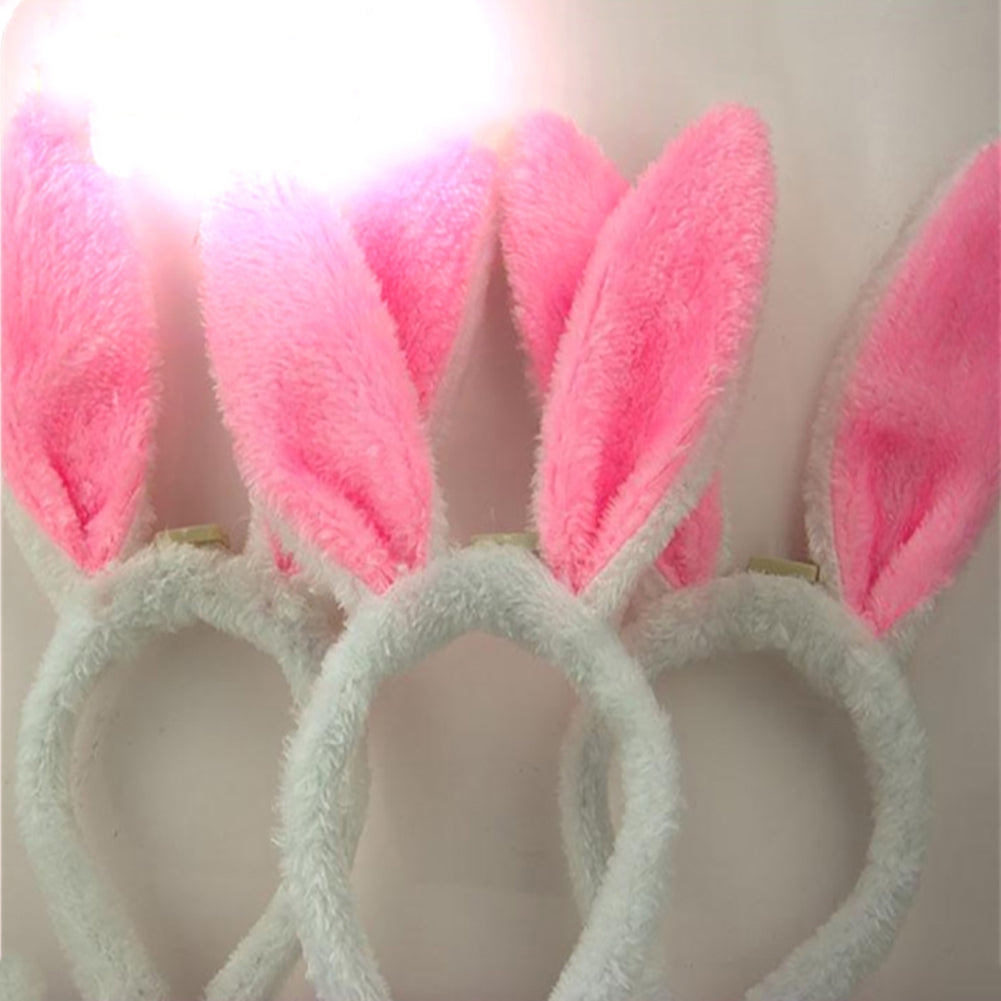 Rabbit Ear Light Hair Hoop Party Birthday Decoration Headwear Photo Prop Gift