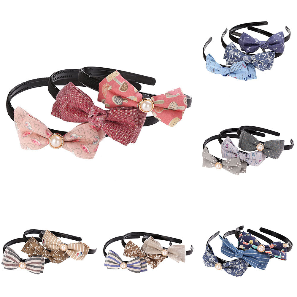 3Pcs Fashion Bowknot Headband Baby Girl Headdress Party Headwear Cosplay Costume