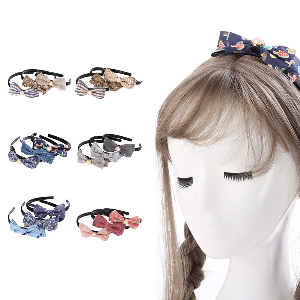 3Pcs Fashion Bowknot Headband Baby Girl Headdress Party Headwear Cosplay Costume