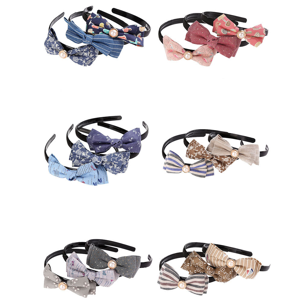 3Pcs Fashion Bowknot Headband Baby Girl Headdress Party Headwear Cosplay Costume